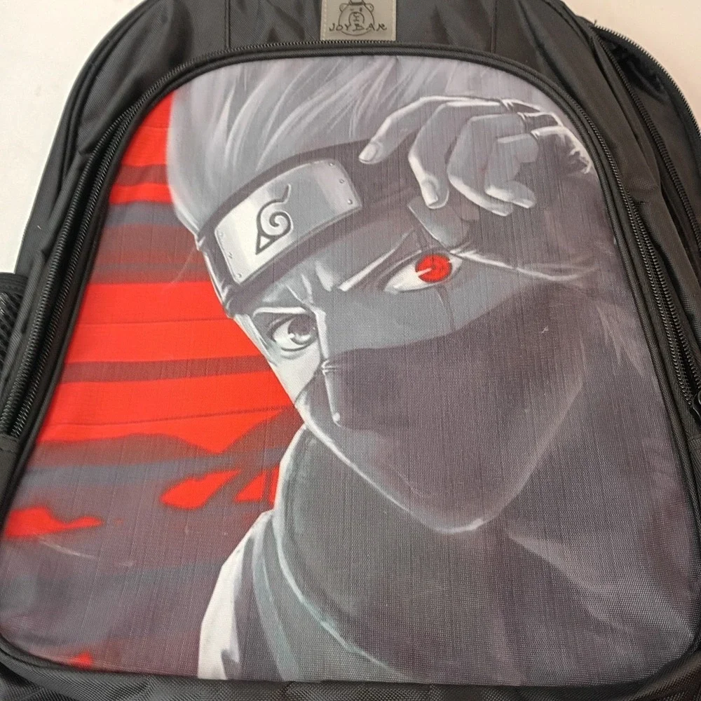 Anime Naruto Bag Black Backpack Lightweight School Bag - Very Good